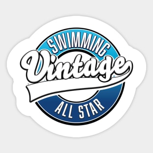 Swimming Vintage All Star logo Sticker